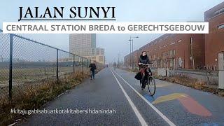 Walking Around Netherlands ~ from Centraal Station Breda to Gerechtsgebouw  via Stationslaan