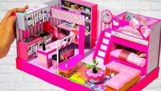 DIY Miniature Cardboard Box dollhouse # 6 ~ Hello Kitty Design