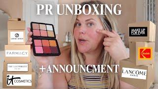 PR UNBOXING | makeup forever + farmacy + lancome + it cosmetics + georgio armani + the laundress