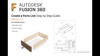 Fusion 360 | Create a Parts List 2 0