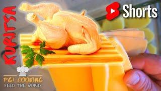 Праздничная курица в духовке с сыром и картошкой