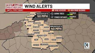 Strong winds, heavy downpours expected as storms reach Carolinas