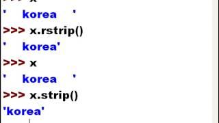 Python strip, lstrip, rstrip