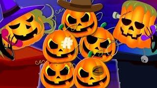 Five Little Pumpkins Jumping On The Bed | Scary Nursery Rhymes | Kids Songs