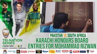 National Bank Stadium Karachi honours board entries for Mohammad Rizwan | PCB