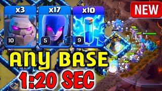 Best Th13 Strongest CWL Attack | 3 Golem + 8 Zap + 17 Witch | Th13 Attack Strategy 2024 In Coc