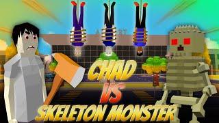 chad vs skeleton monster 🩻️ in dude theft wars