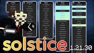 Download The BEST Minecraft Bedrock Hacked Client - SOLSTICE 1.21.30