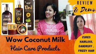 Wow Coconut Milk Shampoo, Hair Mask , Hair Revitalizer - Review & Demo | Cures Hairloss, Dandruff