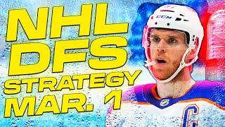 NHL DFS Strategy Saturday 3/1/25 | DraftKings & FanDuel Daily Fantasy Hockey Picks