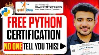 ISRO Launched Free Python Certification Course in 2025 | Learn AI, ML & Python Programming Online