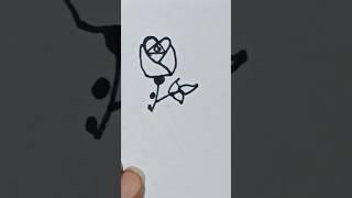 easy Rose flower  drawing please subscribe my channel