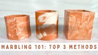 Marbling 101: Top 3 Techniques for Aqua Resin / Jesmonite