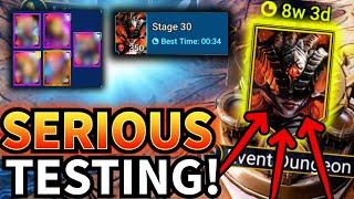 MUST WATCH BEFORE ATTEMPTING! 30 SECOND STAGE 30 EVENT DUNGEON DEEP TESTING! | RAID: SHADOW LEGENDS