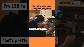 jin's IQ is Lo|wer then jungkook and jimin's #jinkook #kookjin #jinkookmoments #btsfunnyvideos