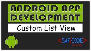 Custom ListView in Android Studio With Item Click Part-15