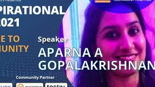 "Quality Engineering" by Aparna A Gopalakrishnan | QA INSPIRATIONAL TALKS 2021