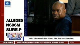 EFCC Re-Arrest Fmr. Perm. Sec. In Court Premises Pt.2 |News@10| 04/10/17