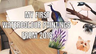 Looking Back Over My First Watercolour Illustrations From 2018 | Sketchbook Tour