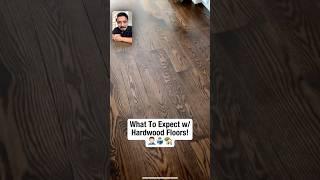 Lauren points out all the scratches around her house that are typical with hardwood floors