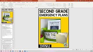 Second Grade Emergency Sub Plans