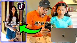 REACTING TO MY 13 YEAR OLD DAUGHTER'S TIKTOKS *SHOCKING* | Familia Diamond