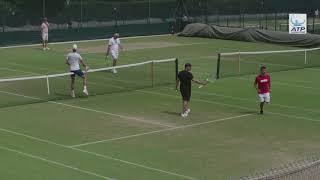 Djokovic, Nadal Practise Side-By-Side Wimbledon 2018