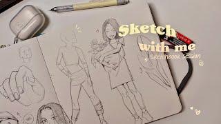  SKETCH WITH ME // Sketchbook session ASMR (no talking)