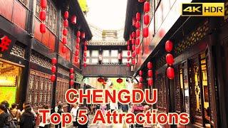 Top 5 Chengdu Tourist Attractions | 2024 Trip to Chengdu Travel Vlog EP1 | 4K HDR