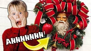 HOW TO MAKE KEVIN MCCALLISTER'S SANTA WREATH from HOME ALONE