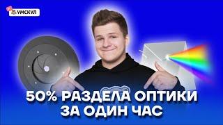 50% раздела оптики за один час | Физика ЕГЭ 2022 | Умскул