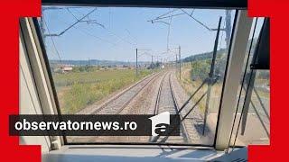 Minunea de pe calea ferată din România: un tren chinezesc a atins 176 km/h, pe un tronson modernizat