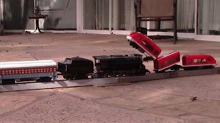 Compilation of Polar Express crash with Lego trains