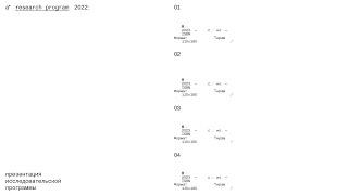 Презентация Исследовательской Программы 2022