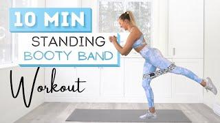 10 min STANDING BOOTY BAND WORKOUT | Wrist Friendly