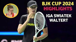 Iga Swiatek Beautifully Play vs Waltert Super Match Highlights Poland Spain Tennis 2024 - BJK 2024