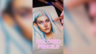 Послойная техника цветными карандашами. How to draw with colored pencil.