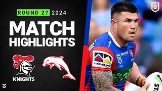 NRL 2024 | Knights v Dolphins | Match Highlights