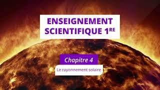 Le rayonnement solaire (Enseignement scientifique 1re)