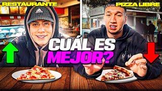 PIZZA LIBRE VS PIZZA DE RESTAURANTE EN EL BARRIO | LOS MACANA
