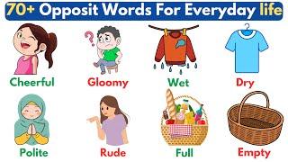 70+ Opposite Words For Everyday Life | Antonyms In English | Vocabulary