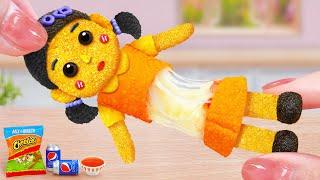 Mini Food Challenge  Make Miniature Squid Game Doll Recipes With Chicken Cheese  Mina Mini Kitchen