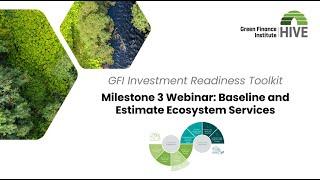 Investment Readiness Toolkit: Milestone 3 – Baseline and Estimate Ecosystem Services