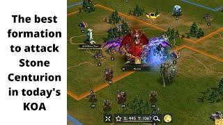 The best formation to attack Stone centurion in today's KOA (Lunar) | King of Avalon