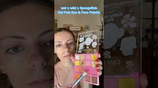 sponge-worthy shades? swatching wet n wild x spongebob double gal pals palette #eyeshadow #makeup