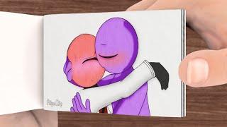 Purple x Red | Kiss Meme | rainbow friends roblox | Roblox animation | flipaclip