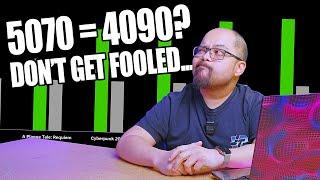 The 5070 is NOT as fast as the 4090...marketing BS explained