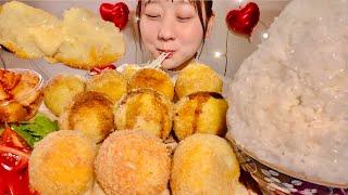 ASMR Cheese Croquettes【Mukbang/ Eating Sounds】【English subtitles】