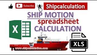 Ship Motion Spreadsheet Excel Calculation