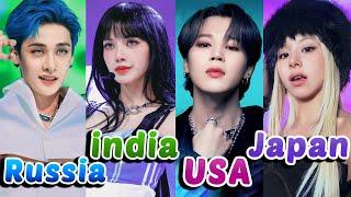 Top 10 Most Viewed Kpop Groups in Each Country on YouTube